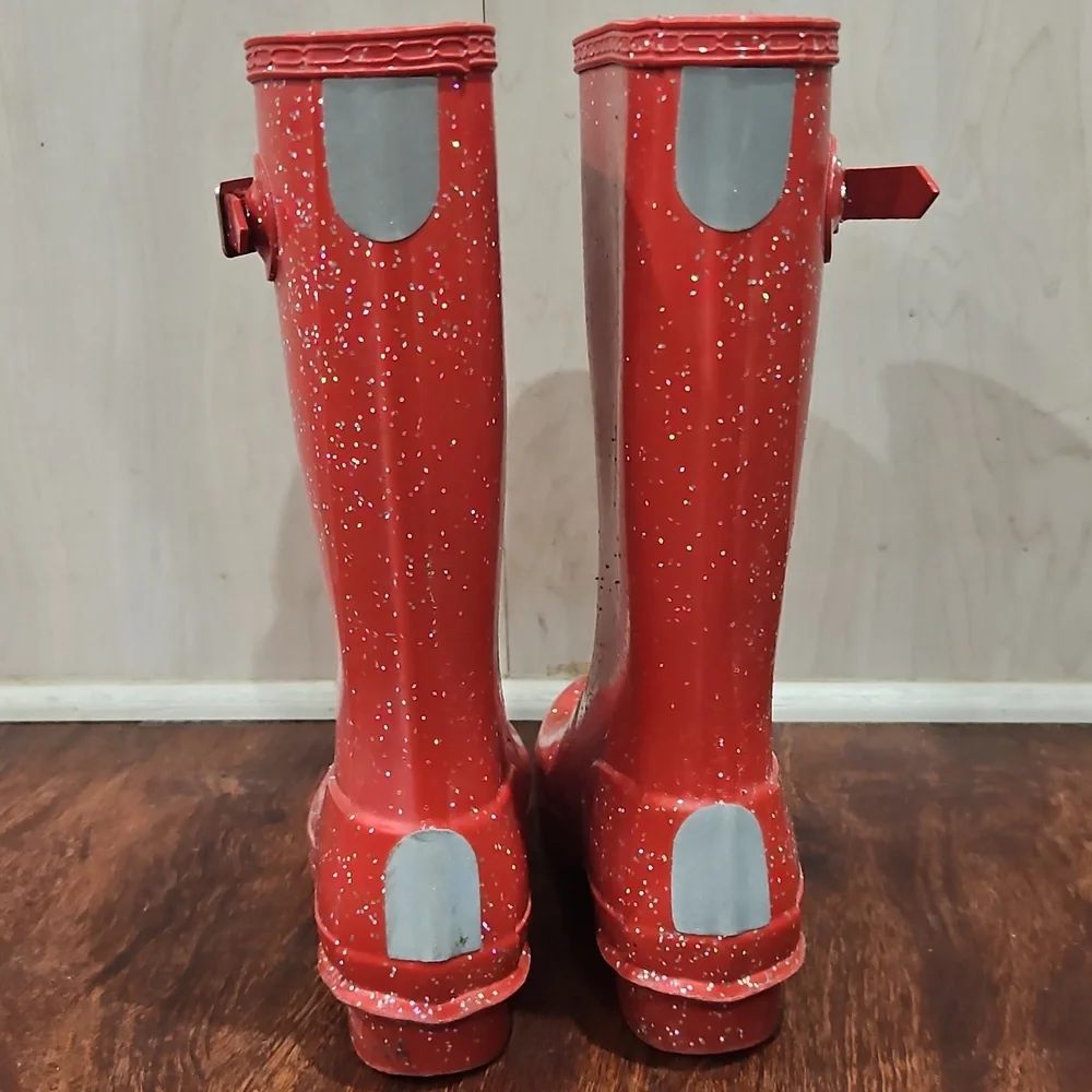 Big Kids Original Giant Glitter Rain Boots size 3